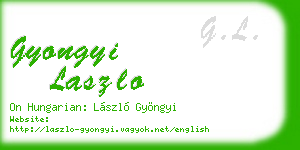 gyongyi laszlo business card