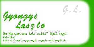 gyongyi laszlo business card